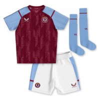 Fotballdrakt Barn Aston Villa Moussa Diaby #19 Hjemmedraktsett 2023-24 Kortermet (+ Korte bukser)